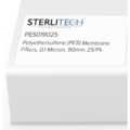 Sterlitech Polyethersulfone (PES) Membrane Filters, 0.1 Micron, 90mm, PK25 PES019025